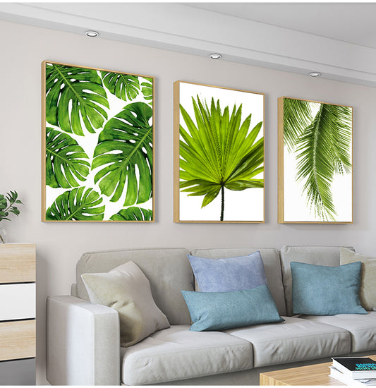 Home Decor Green Plant Canvas Painting